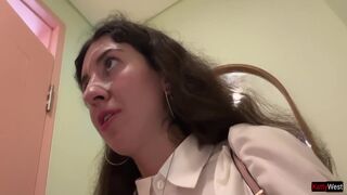 Katty West - I Asked A Friend To Cum On My Face In A Cafe So I Could Eat Food With Sperm - Public Cumwalk 10 Min