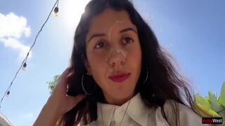 Katty West - I Asked A Friend To Cum On My Face In A Cafe So I Could Eat Food With Sperm - Public Cumwalk 10 Min