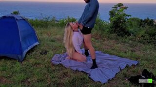 Risky Sex Real Amateur Couple Fucking At Camp