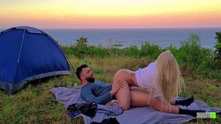 Risky Sex Real Amateur Couple Fucking At Camp