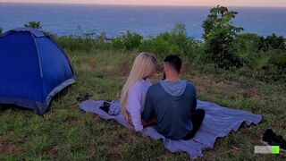 Risky Sex Real Amateur Couple Fucking At Camp