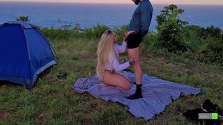 Risky Sex Real Amateur Couple Fucking At Camp