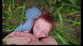 Blowjob And Facial In A Corn Field