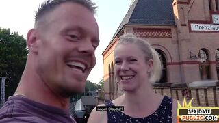 German sex date amateur babe public POV fucked outdoor