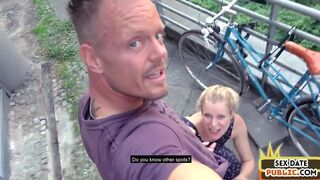 German sex date amateur babe public POV fucked outdoor