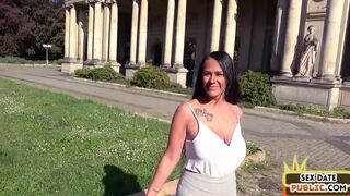 German public tattooed MILF POV fucked outdoor by sex date