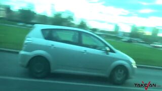 Glassed Teacher Got Loads Of Cum On Pussy In Driving Van 7 Min - Super Sexy