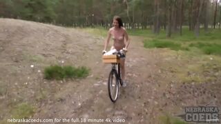 Nebraska Jim - Jilling In The Forest After Riding Her Bike Nude