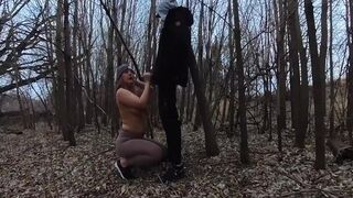 Topless In Public Sucking Cock Outdoors In The Cold! 8 Min With Ryland Ryker, Huge Boobs And Mya Lane