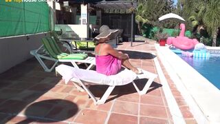 Gorgeous Gilf Fucked By The Pool