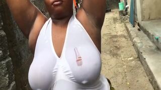 Bitch With Massive Tits Helped And Fucked Hard Outdoor 7 Min - Alpha Baddie -