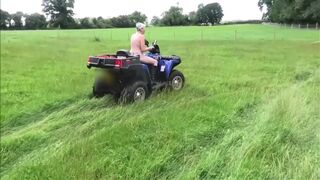 Crazy Naked Matures In Floppy Hats On A Quad Bike